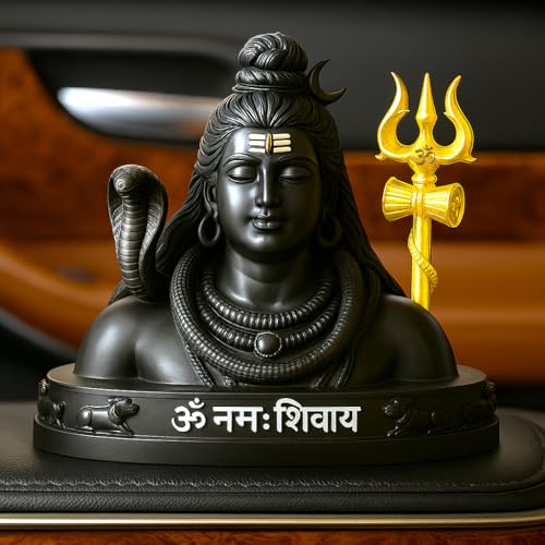 Lord Shiva Idol for Car Dashboard, Home & Office Decor | 12cm Res...