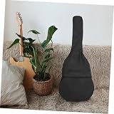 Toyvian Torba na gitarę akustyczną, wodoszczelny pojemnik, gitara basowa, mini torebka, torba do noszenia, kapelusze męskie, walizka na gitarę, niezawodna torba na gitarę elektryczną, czarny,