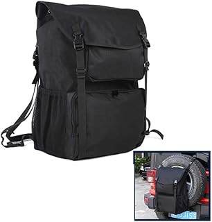 WSJXDJ Borsa portaoggetti per Auto Ruota di scorta Zaino Oxford Accessori Esterni Auto per Jeep Wrangler JK YJ TJ JL