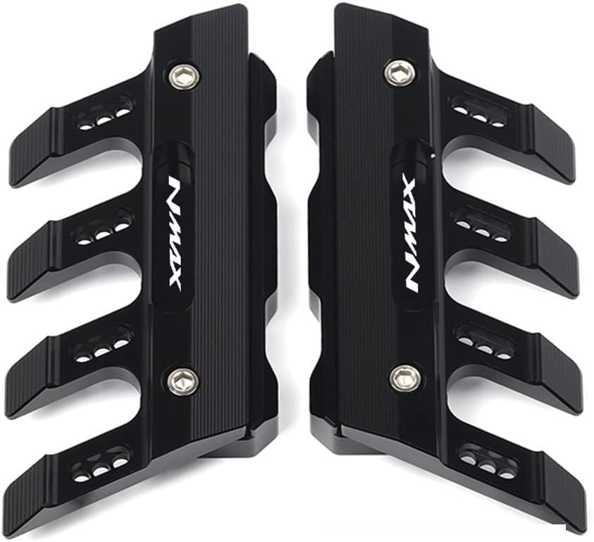 SCUUBE for Yamaha NMAX155 NMAX125 NMAX 2015-2022 Motorcycle Fall Side Guard Front Fork Protector Front Fender Protection Block Side Guard CNC Aluminum Motorcycle Accessories (Color : Black)