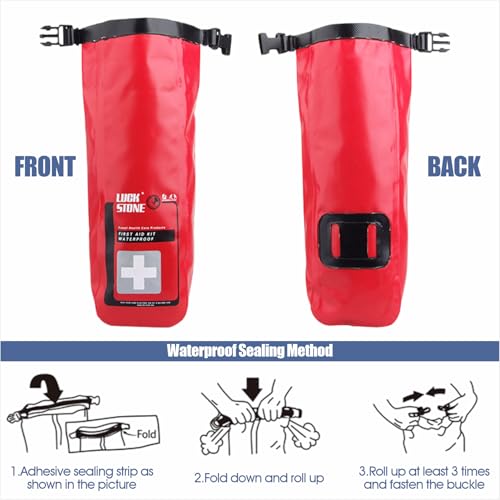 Bolsa Seca Impermeable para Primeros Auxilios, Vacía, con Cierre de Enrollado, Bolsa de Almacenamiento de Emergencia para Barco, Kayak y Viaje, Organizador Portátil de Clínica (2 Litros) miniatura 4