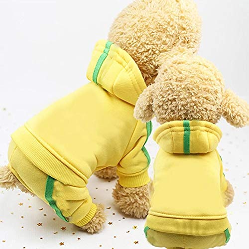 Vêtement de pluie pour chiot combinaison de promenade hivernale jaune