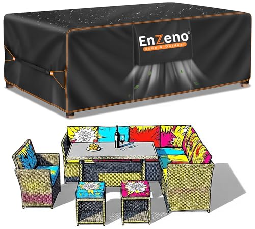 Outdoor Garden Furniture Covers Waterproof with Air Vent,Patio Furniture Cover for outside...