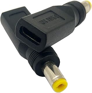 USB C to DC Power Adapter, Traovien USB Type C Female to DC 5.5x2.1mm Male 5V Connector Power Charging Adapter for Type C USB Charging Device and for Laptop PC (2Pcs) (Type C F/5521 M)