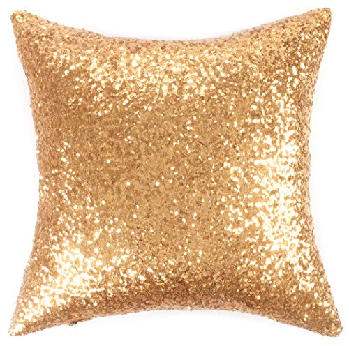 Kevin Textile Sequin Decor Throw Pillow Sham Cover Stylish Sparkling Square 18