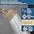SHOYELA Thermostatic Shower System Brushed Gold, Push Button Diverter Shower Faucet with 2 in 1 Handheld, Ceiling Mount 12 Inch Shower Head with 6 Inch Wall Mount Shower Head