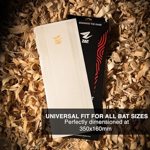 Image of ZAP Cricket Bat Safety ImpactX Anti Scuff Sheet (Pack of 2) | Armour Tec Technology | Waterproof Anti Crack English Tape | Fiberglass Full Face Protection Sheet | Clear Unfolded Sheet (380x140mm)