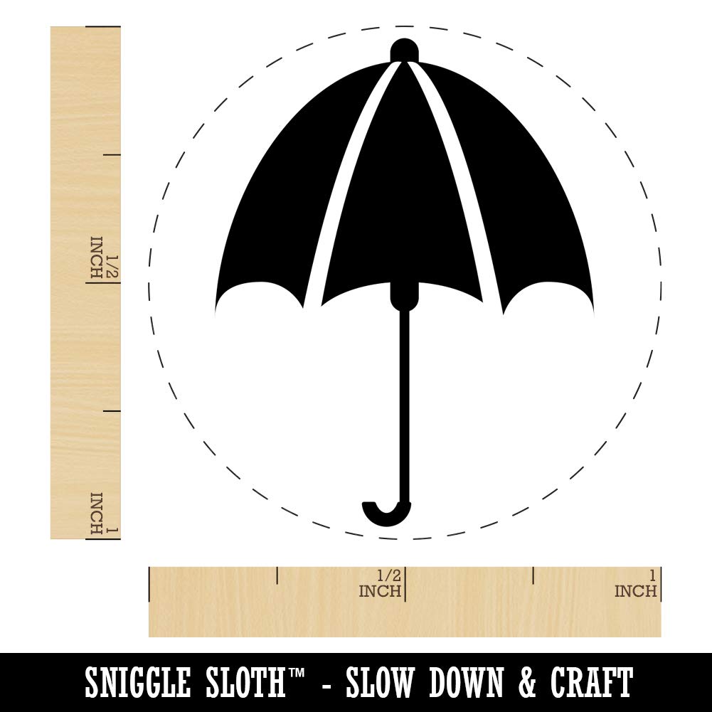 Rainy Day Umbrella Rubber Stamp for Stamping Crafting Planners - 1 Inch Medium