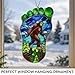 Bigfoot Suncatcher Ornament, Sasquatch Gifts for Friends, Camping Ornaments for Christmas Tree, Gifts for Bigfoot Lovers, Supernatural Funny Stocking Stuffers for Men Women (Suncatcher)