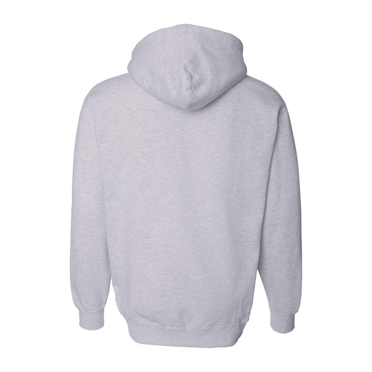 Independent Trading Co. Heavyweight Hooded Sweatshirt – Grey Heather, 80/20 Cotton Blend, Fleece-Lined Hood - View #4