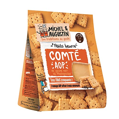 MICHEL ET AUGUSTIN - Biscuits Petits Beurre Apéritifs au Comté AOP et au poivre de Madagascar 100g