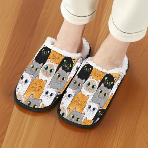 Fuzzy Slippers Women Men Non Slip Indoor Outdoor Graphic Cozy Fluffy Slipper Memory Foam Fleece-Lined Fall Winter Warm Travel Plush Comfy House Shoes Holiday Gifts Pantuflas Para Mujer2