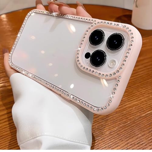 Coque iPhone 14 Pro transparente paillettes diamants antichoc - 6