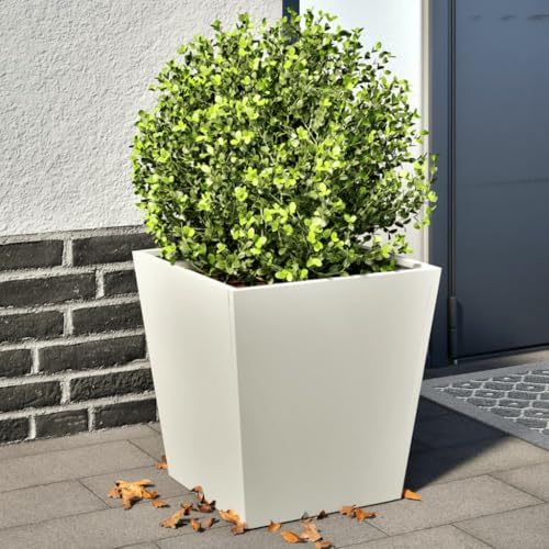QZZCED Übertopf aus Stahl für den Außenbereich, erhöhter Blumenkasten ohne Ablauflöcher, für Pflanzen, Blumen und Kräuter, Dekoration für Garten, Balkon oder Terrasse, witterungsbeständig