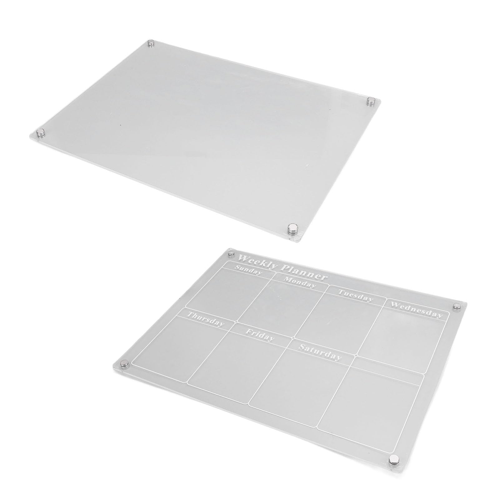 Kalendarz do lodówki Plan tygodniowy Planer z przezroczystego akrylu z 6 markerami do planowania życia Codzienna organizacja 40 x 30 cm