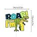ChienMin Glitter Roar Dinosaur I’M 1 Cake Topper for Baby's One Year Old Birthday Party Decorations, Jurassic Park T-Rex 1st Birthday Cake Decor, Gold