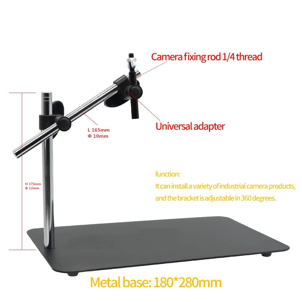 Accesorios para microscopios de laboratorio Soporte Universal for microscopio, súper abrazadera, banco de trabajo de mantenimiento de doble brazo de Metal ajustable for sistemas de inspección por víde