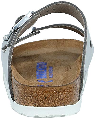 Birkenstock Women's Arizona Soft Footbed Sandals, Metallic Silver, 9-9.5 Narrow Women/7-7.5 Narrow Men3