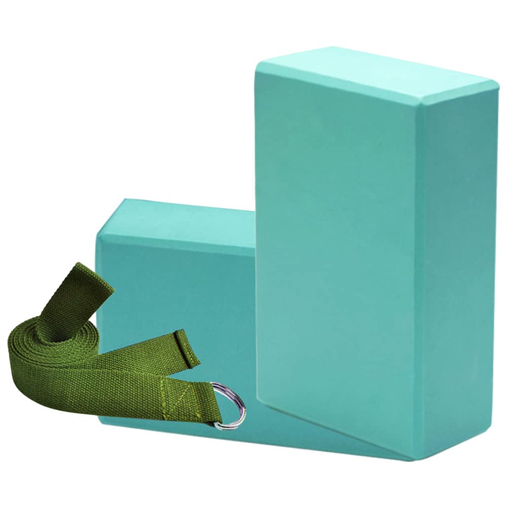 3Uds Bloques De Yoga Juegos De Correas Elásticas Cinturón De Estiramiento De Ladrillos De Espuma para Gimnasio Herramientas De Entrenamiento para Moldear El Cuerpo