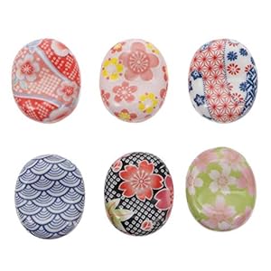 IMIKEYA 6 Stks Japanse Keramische Ladeknop Decoratieve Bloem Kast Trekknop Kast Knoppen Handvat Garderobe Dressoir Meubels Accessoires