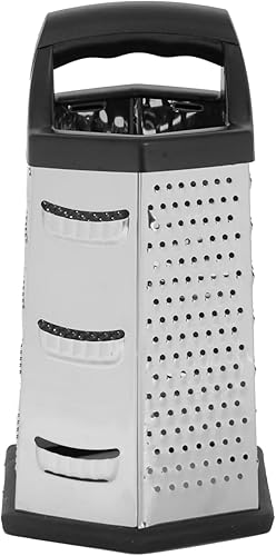 Miniatura 4 de Home Basics Rallador de queso de acero inoxidable de 6 caras, negro
