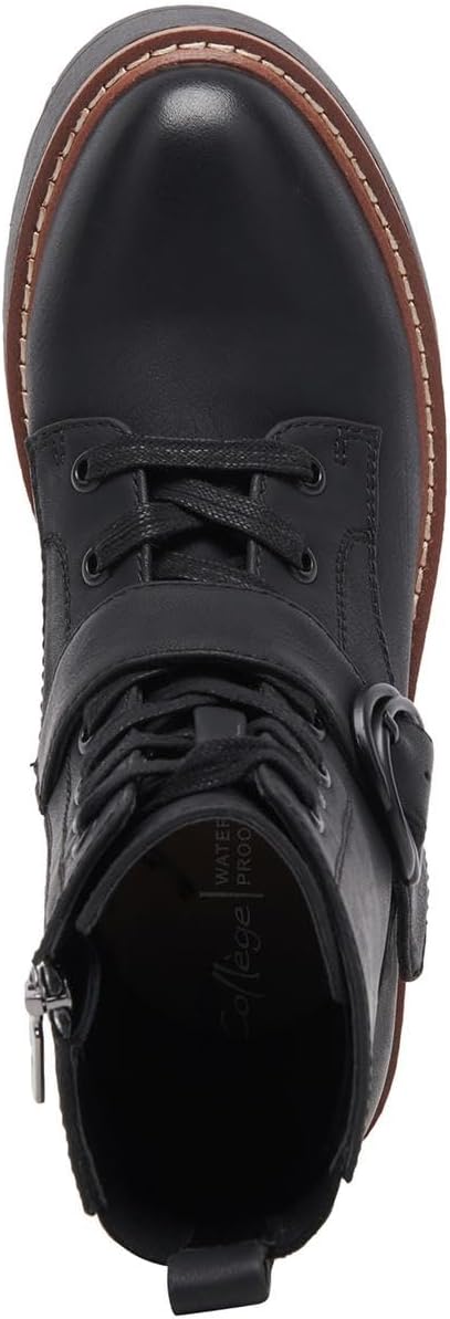 Womens Gecko Waterproof Combat & Lace-Up Boots Black 7 Medium (B,M)
