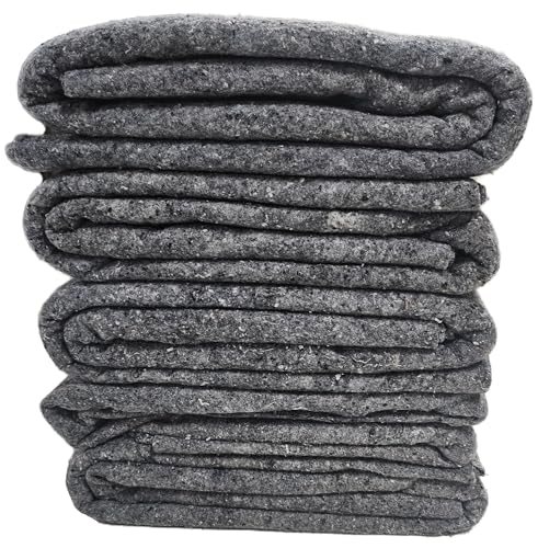 Lot de 5 couvertures de déménagement 150x200 cm - 300 g/m², P – Protection Meubles et Objets Fragiles - Idéales pour Transport et Stockage