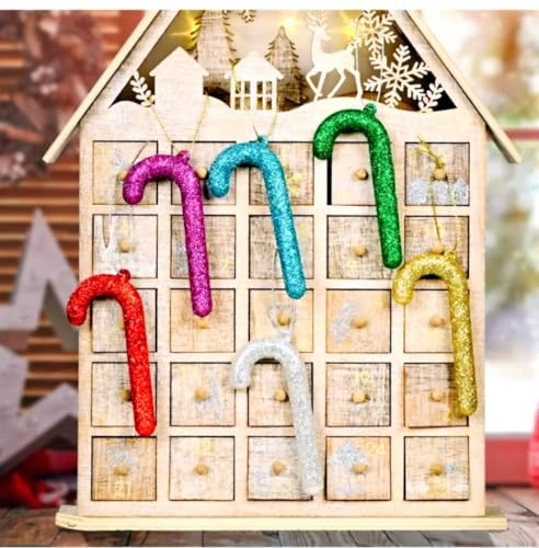 Image of Hanging Candy Cane Decor Christmas Decoration | Items for Home & Office | Festive Hangings, Foam Ornaments | PoPo Toys | 7 Cm