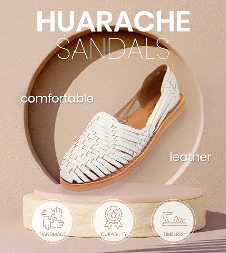 Image of Macarena Collection Womens Shoes Leather Sandals for Women | Huarache Handmade Mexican Sandals | Comfortable & Stylish Womens Sandals 4150