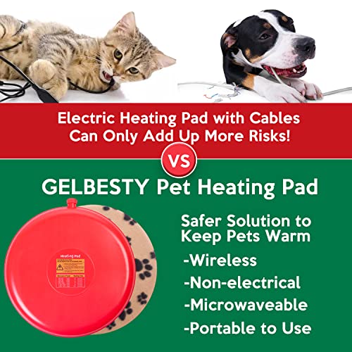 Pet Heating Pad Microwave, Newborn Kitten Puppy Pet Snuggle Warming Safe Outdoor Bed Warmer, Gel Reusable Heat Pad Disc For Animals, Waterproof Heating Disk For Dog, Cat, Rabbit And Guinea Pig, Gifts #TOP1