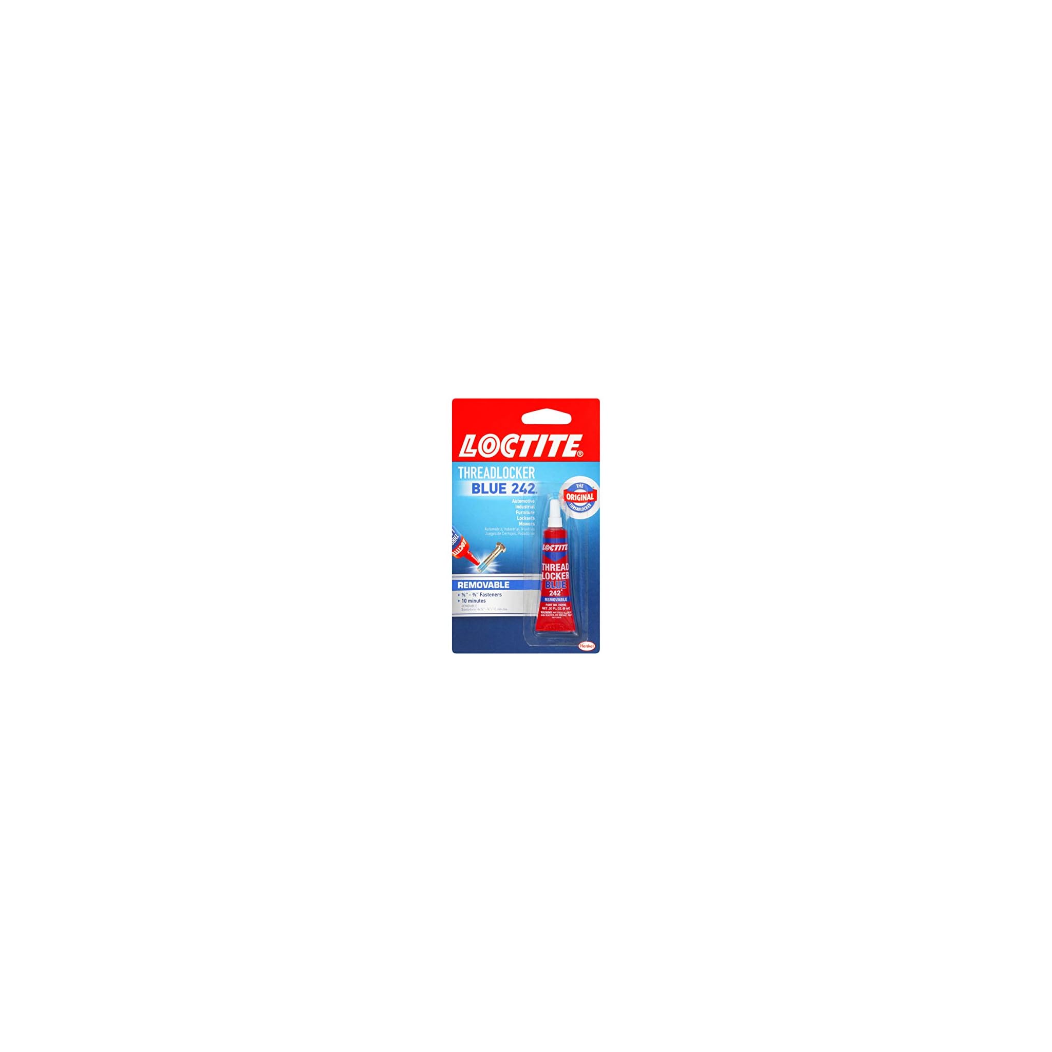 Loctite Heavy Duty Threadlocker, 0.2 oz, Blue 242, Single Find Hydraulic