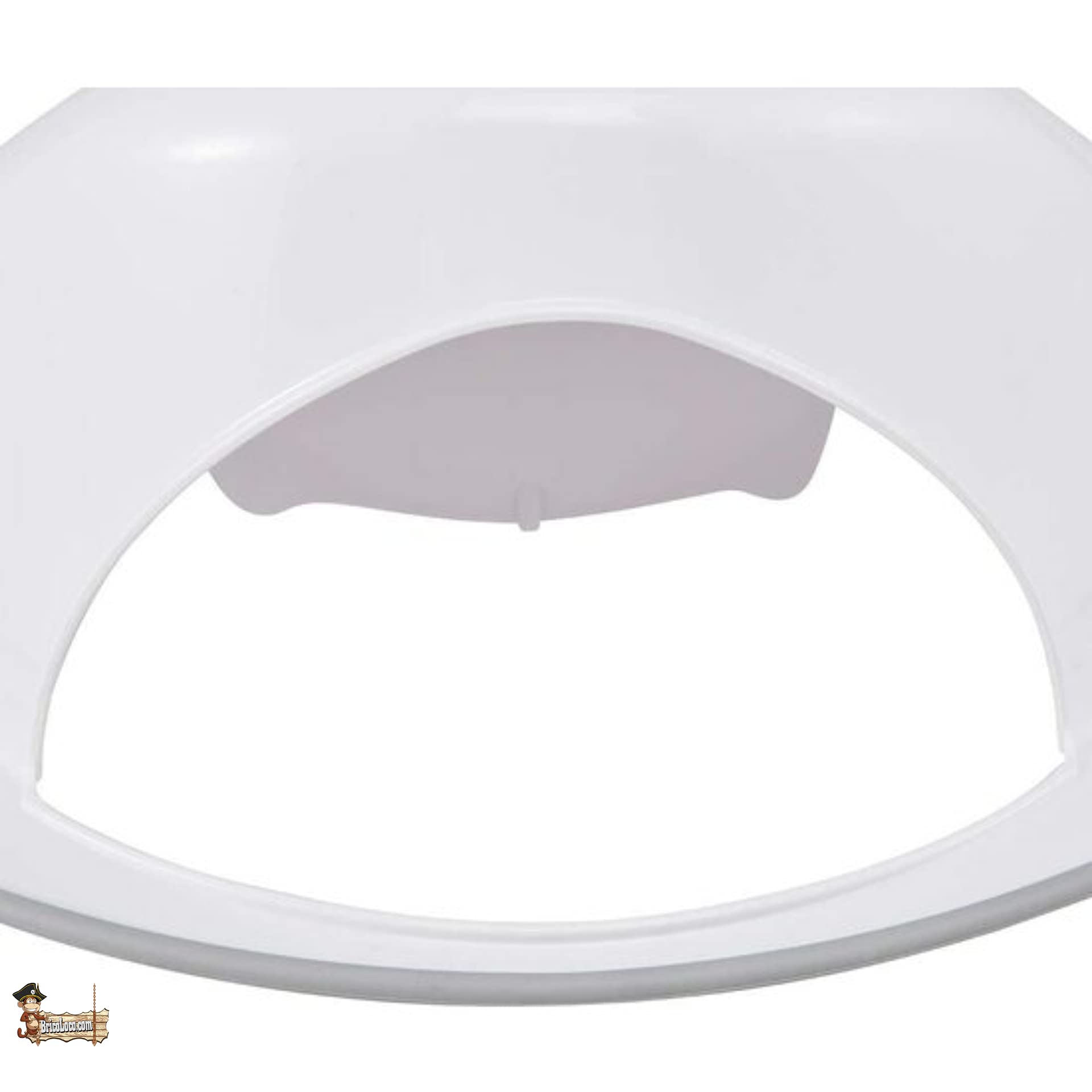 BricoLoco. Reductor original inodoro WC infantil, para niños y bebes de 18 a 4 años. En color blanco y con el dibujo de una estrella. ES ANTIDESLIZANTE. (2 uds)