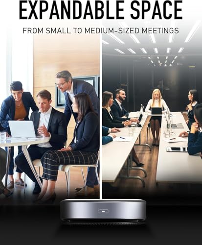 Image of Enther&MAXHUB BM11 conference speakerphone with 360triple mic array, 10 ft voice pickup, noise reduction, USB C, Bluetooth speaker compatibility with leading platforms, ideal for meeting, home office