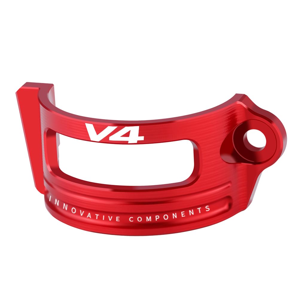 Modeer Contenitore del liquido dei freni posteriore per serbatoio Protezione del coperchio dell'olio per Ducati Multistrada V4 V4S 2021-2024 /Pikes Peak/TRAVEL/Sport/Rally Accessori (V4-Rosso)