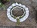 ''HANDMADE'' Moss green and white satin garter for wedding or prom Keepsake or toss garter