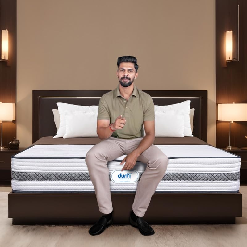 Image of durfi Hybrid 6 Inches Pocket Spring & Memory Foam Mattress | King Size (84x72x6) | Soft | CertiPlus Us & Certiguard Technology | 10 Years Warranty