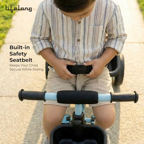 Image of Lifelong Trike Cycle for Kids 2-5 Years - Tricycles for Boy & Girl - Baby - Bicycle for Kids - 3 EVA Wheels, & Basket for Toys -Durable Tricycle 30 kg Capacity(Blue /Black)