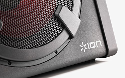 ION Audio Road Warrior | 500-Watt Portable Bluetooth Stereo Speaker System with Twin Lighted Speakers, On-Board FM Radio, Rechargeable Battery and AC / DC Power Inputs