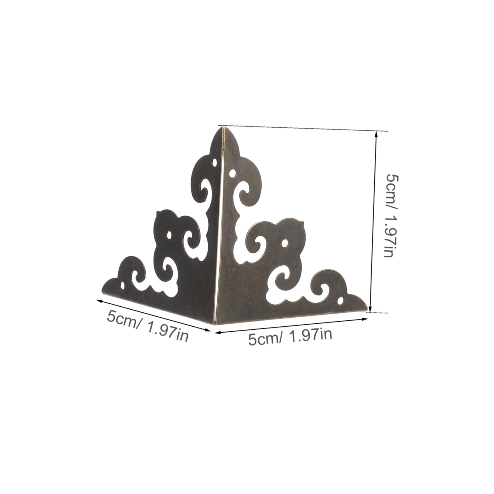 OSALADI Metal Box Corner Protectors 10 Pack Iron Cladding Furniture Corner Brackets Jewelry Box Cover for Packaging