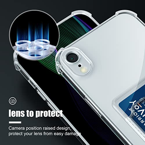 Image of AKABEILA Case for iPhone X /XS Clear Cute Phone Case Soft TPU Wallet Case Slim Bag Cover Shockproof with Card Slot Holder