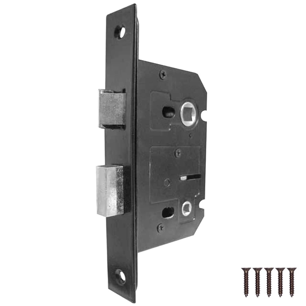 Jedo JL154BL Standard Bathroom Lock 63mm 2.5-Inch Black Antique