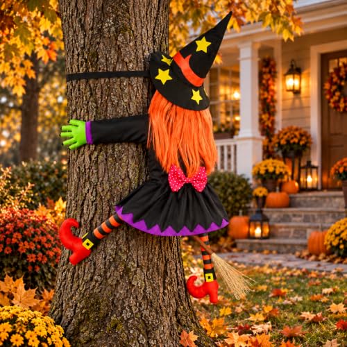 Trusthere Halloween Crashing Witch Decoration - image 1