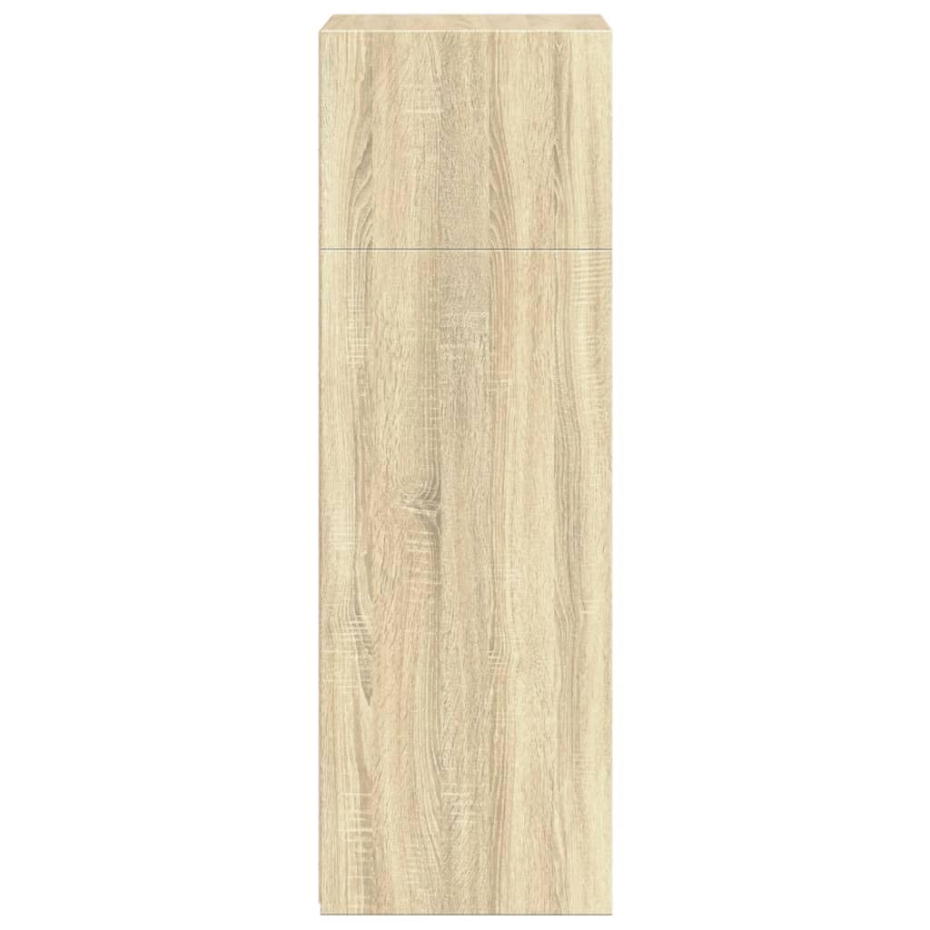 vidaXL Wysoka szafka, dąb sonoma, 50x41x124cm, materiał drewnopochodny, wysoka szafka, szafka do salonu, szafa, szafka do przedpokoju