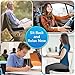 Seat Cushion & Lumbar Support Pillow for Office Chair, Car, Wheelchair Memory Foam Desk Chair Cushion for Sciatica, Lower Back & Tailbone Pain Relief Desk Pad with Adjustable Strap 3D Washable Cover