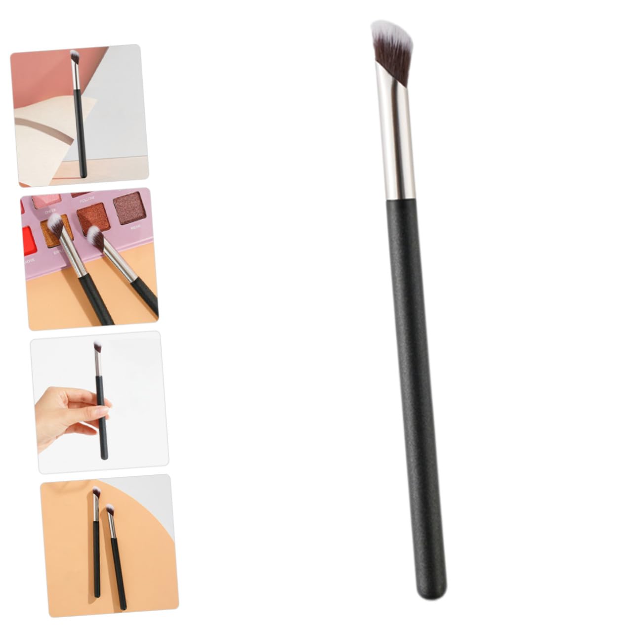Under Eye Concealer Brush Small Angled Makeup Brush for Eyebrow Concealing Versatile Cosmetic Tool with Ergonomic Handle Skin-friendly for Powder Cream Liquid Cosmetics