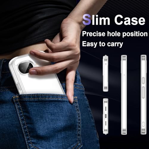 Image of Case for Google Pixel 10A, Military Grade Drop Protection Phone Case, Yellowing Resistant, Anti-Scratch Hard PC Back, Shockproof Hard Ultra-Thin Protective Cover, Clear