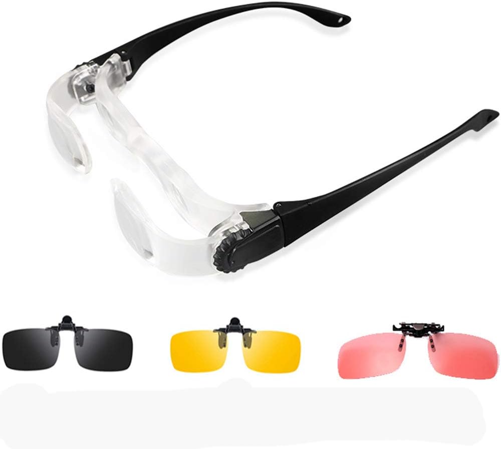 occhiali da pesca polarizzati per uomini con lente d'ingrandimento