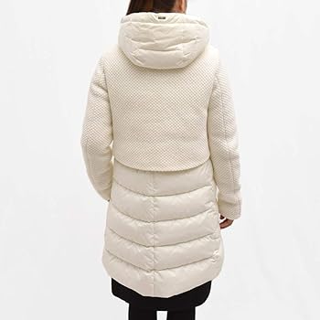 Amazon | [ヘルノ] 公式 鹿の子編みニット×はっ水ナイロン