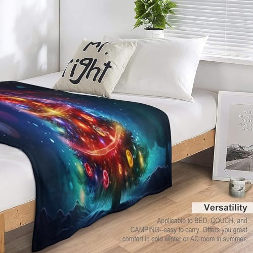 Manta de sofá y árbol de Navidad de 100x130 cm supersuave y mullida 7