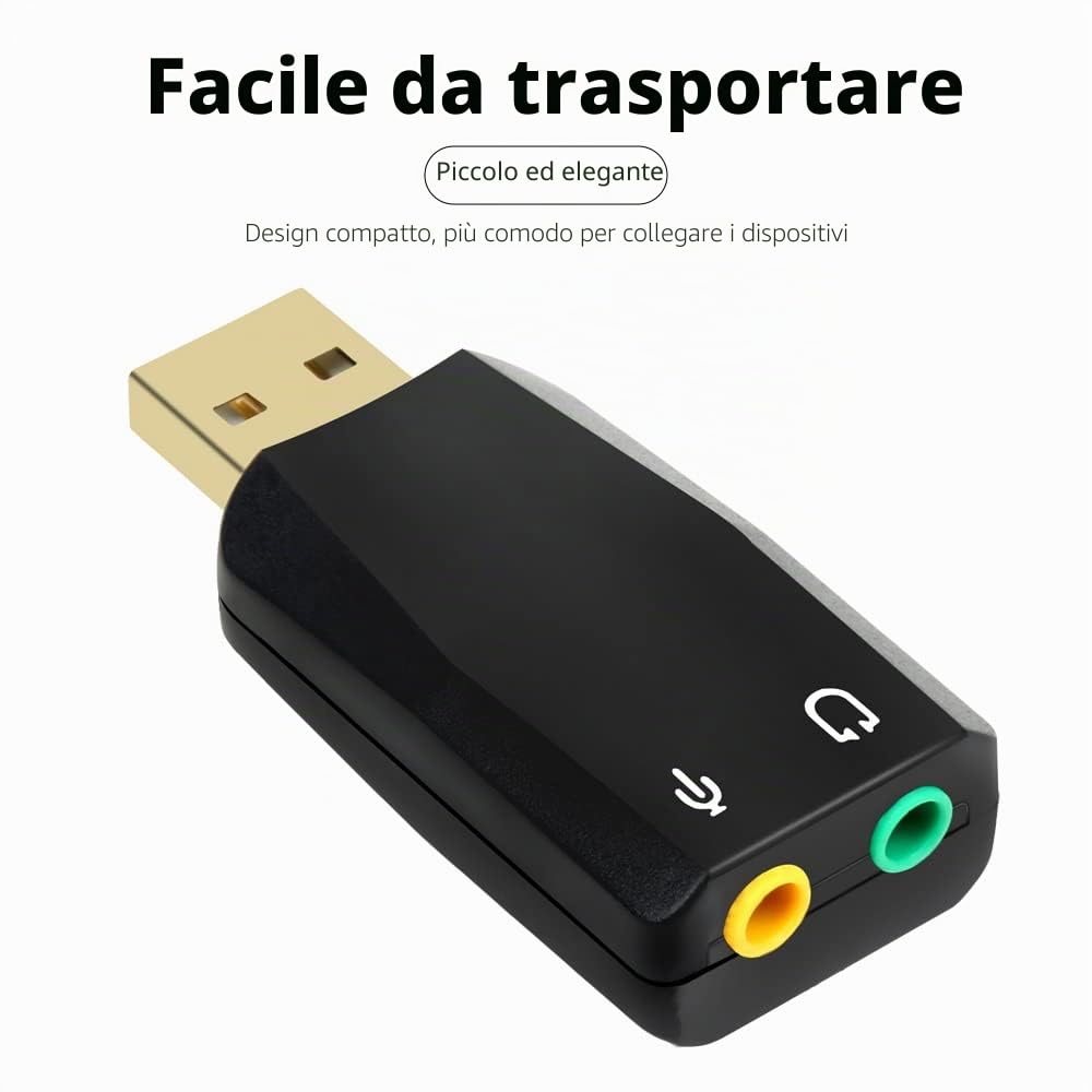 USB 3,5 mm Stereo Jack Audio Adapter, USB to AUX Cable, Computer Peripheral Devices Built-in Chip for Windows Mac Linux PC Laptops Desktops PS4 PS5 Black Headphones
